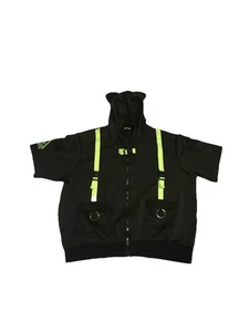 ACDC Rag - Uzurai No Borders Cyberpunk Tech Oversized Black Green Tee Large - Picture 1 of 8