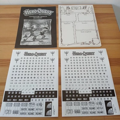 HEROQUEST Adventure Design Kit Booklet, Character Sheets & 2X Sheets Of Stickers - Image 1 of 4