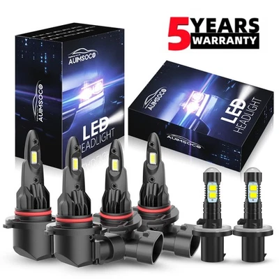 Combo de faros LED + bombillas antiniebla blancas para Isuzu Ascender 2003-2008 Foto 1 de 4