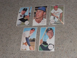(5) 1964 TOPPS GIANT BASEBALL CARD LOT - AL KALINE-DEAN CHANCE+++BEAUTIES!!! - Bild 1 von 4