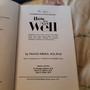 paavo airola How to get well Dr. Airola's handbook of natural healing - Picture 1 of 7
