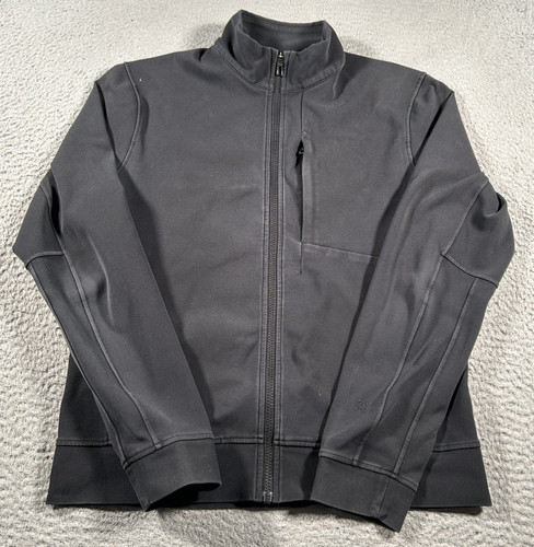 VETEMENTS Giacca Lululemon Sojourn uomo media nera sbiadita performance tempo libero full zip