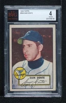 1952 Topps Semi-High # Sam Dente #304 BVG 4 - Image 1 of 2
