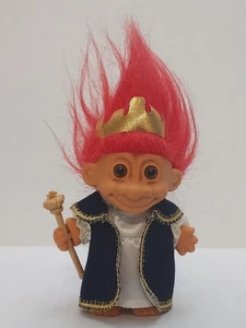 Royal King With Gold Crown & Scepter 8in. Russ Troll Doll Red Hair - Picture 1 of 9