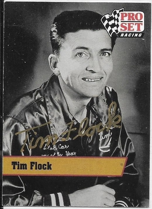 Tim Flock VINTAGE 1991 PRO SET LEGENDS AUTOGRAPH AUTO NASCAR HOF - Gold Ink - Image 1 of 1