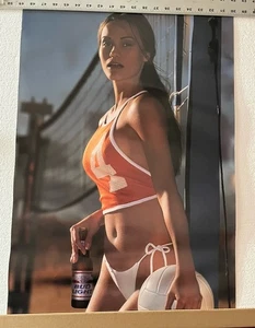 Bud Light Volleyball Model Poster Man Cave Poster Budweiser Bar Poster 28X20 - Picture 1 of 6