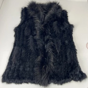 Gilet pelliccia sintetica misto cashmere nero collezione JAYLEY | Gilet gilet UK - Foto 1 di 10