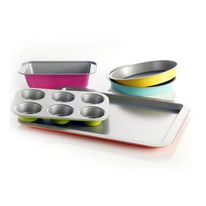Gibson Home Color Splash Lyneham 5 pc Carbon Steel Bakeware Set - Picture 1 of 1