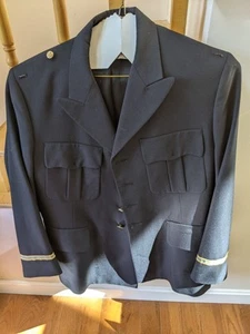 Army Officer's ASU Class A Coat / Dress Blue With Infantry Sleeve Braid Size 44R - Picture 1 of 1