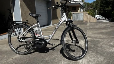 Trecking eBike von Raleigh Damenrad Nepalsilbermatt 26 Zoll Akku hält ca.90 Km - Bild 1 von 4