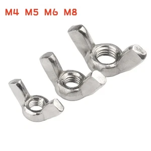 Metric M4 M5 M6 M8 Butterfly Wing Nuts A2 Stainless Steel Thumb Nut DIN 315 - Picture 1 of 11