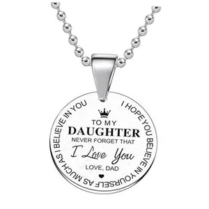 Inspirational Gifts Necklace to Son Daughter Gift from Mom Dad Dad To Daughter - Picture 1 of 5