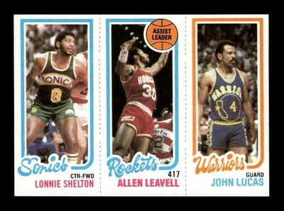 John Lucas 1980-81 Topps #96/104/231 (w/Lonnie Shelton, Allen Leavell) - Image 1 of 2