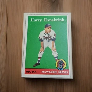 1958 Topps Baseball Card Milwaukee Braves Harry Hanebrink inf-of Vtg #454 EX+  - Picture 1 of 2