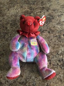 JULY BIRTHDAY BEAR RUBY -- BEANIE BABY WITH TAGS - Bild 1 von 7