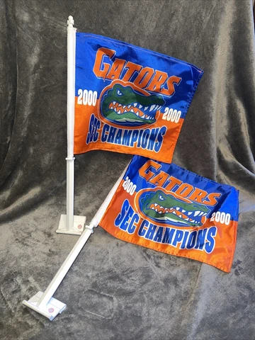 Officially Licensed NCAA Florida Gators Team Logo Car Window Flag 2000 SEC Champ Cover