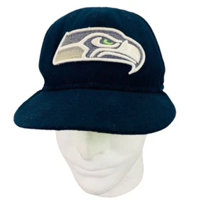 Seattle Seahawks New Era navy polyester snap back baseball cap hat - Picture 1 of 11