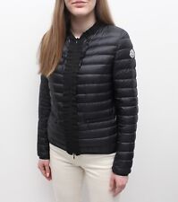 Moncler Alixe Damen-Pufferjacke mit gestepptem Reißverschluss schwarz Größe 1 S