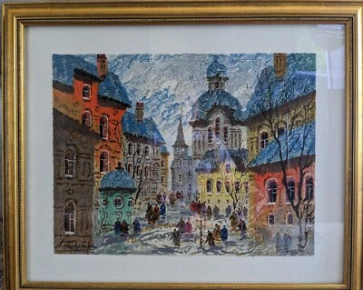 Anatole Krasnyansky UKRAINE ARTIST Oil On Canvas Signed/Numbered 23/50 15"X20" - Image 1 of 4