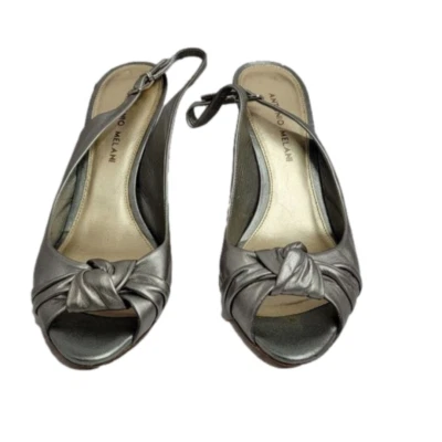 Antonio Melani Серебряный слинга назад пряжка с открытым носком каблук Christine - Изображение 1 из 4