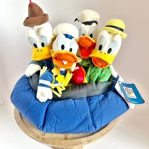 Disney Store Donald Duck 65th Anniversary Bean Bag Set Plush 65 Feisty Years! - Picture 1 of 16