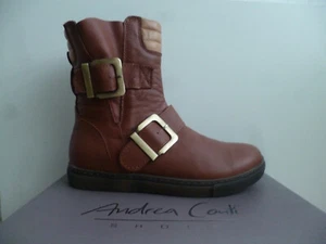 Andrea Conti Women's Boots Ankle Boots Leather Brown 0348791 - Picture 1 of 8