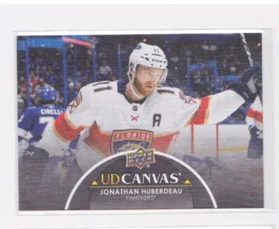 2021-22 UD SERIES 2 CANVAS BLACK SP INSERT JONATHAN HUBERDEAU #C155 PANTHERS - Image 1 of 2