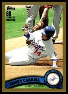 2011 Topps Update Gold Jamey Carroll Los Angeles Dodgers #US221 - Picture 1 of 2