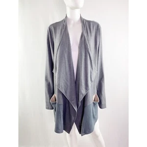 LOGO Lounge Lori Goldstein graue Strickjacke vorne offen Gr. XL Lagenlook Freizeit - Bild 1 von 7