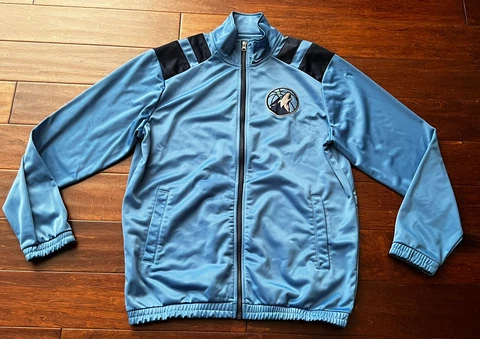 Carl Banks G III NBA Minnesota Timberwolves Logo Adult Large Blue Track Jacket Cover