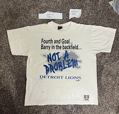 Vintage 90s Detroit Lions Nutmeg Mills NFL Tee XL RARE - Image 1 of 4