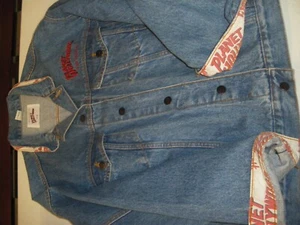 Giacca denim blu Planet Hollywood Las Vegas anni 90 grande toppa XL - Foto 1 di 9