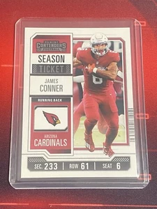 Boleto de temporada 2023 Panini Contenders #2 James Conner - Imagen 1 de 2