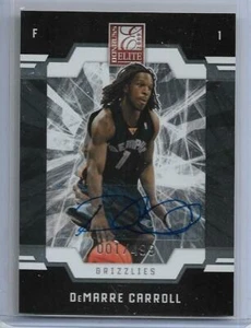 RARE 2009-10 ELITE DEMARRE CARROLL AUTO ROOKIE CARD RC #185 ~ 001/499 UNIQUE 1ST - Picture 1 of 2