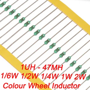 1/6W,1/4W,1/2W,1W,2W Colour Wheel Inductor/Coil/Choke Colour Ring Axial Inductor - Picture 1 of 7