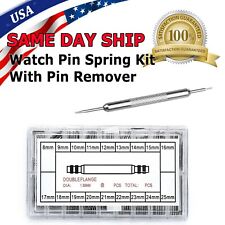 360pcs Watch PINS SPRING BARS Band Strap Link 8-25mm Repair Kit Stainless Steel 