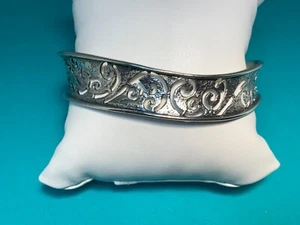 🌸 Silpada Bracelet 925 Sterling Silver Wavy Oxidized Filigree Bangle  (B34) 🌸 - Picture 1 of 7