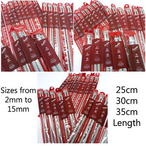 Knitting Needles Whitecroft Knit Pins 20 Sizes in 25cm 30cm 35cm Lengths