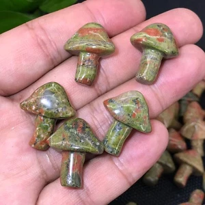 5pcs Natural unakite mushroom skull Quartz Crystal Healing Crystal Gift - Picture 1 of 10