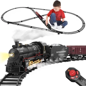 Train Set with Remote Control,Electric Train Track around Christmas Tree W/Cargo - Picture 1 of 7