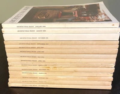 Architectural Digest 1980s Lot 15 Paul Simon Ansel Adams Bernstein AndyWilliiams - Image 1 of 4
