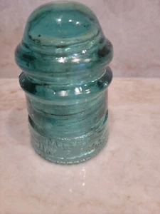 Hemingray 12 Glass Insulator Aqua Teal Green Patent May 2 1893 - Picture 1 of 5