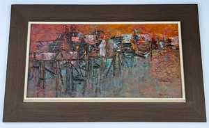 William Bill J Gray (1913-1989) Original Mixed Media Painting on Panel. Signed - Picture 1 of 18