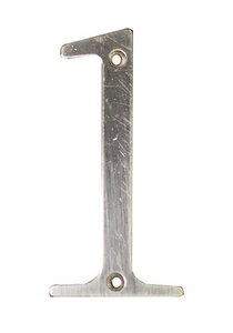 4" Tall Metal Silver Street Address Number - Picture 1 of 20