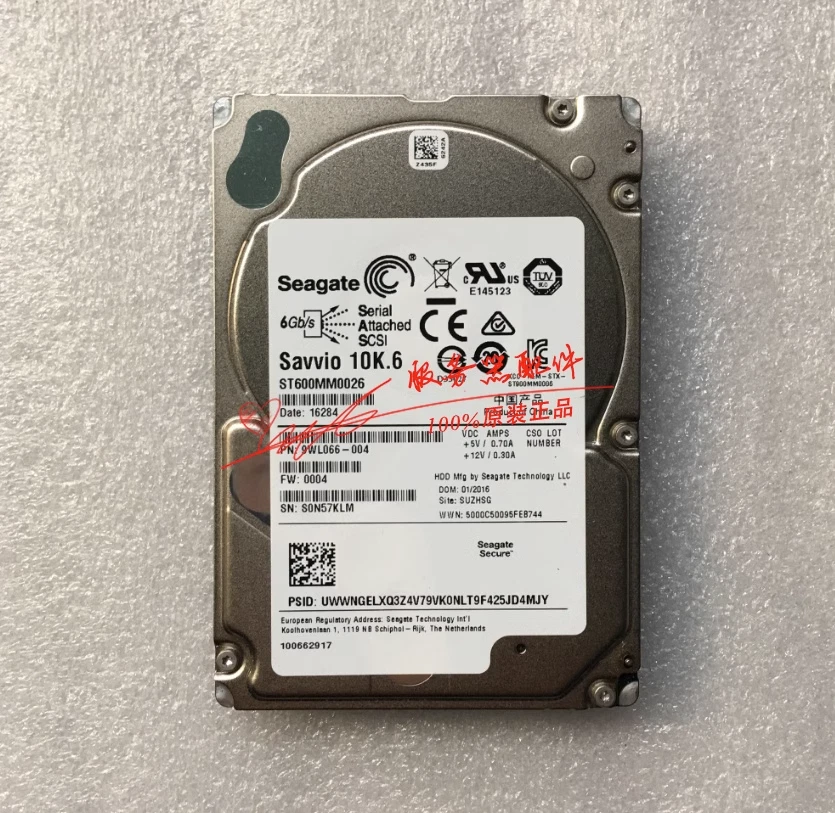 1pcs Used Seagate ST600MM0026 600G 10K 2.5 SAS 6Gb - Image 1 of 1