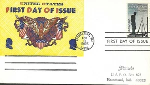 USA 1965 FDC STANLETS HOME MADE ONE OF A KIND APPOMATTOX + CACHET - Picture 1 of 1
