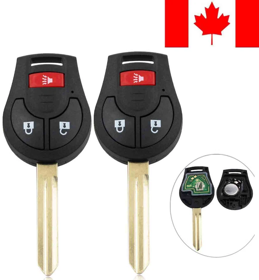 2x Nuevo Repuesto Entrada Sin Llave Control Remoto Llavero Para Nissan e Infiniti Foto 1 de 1