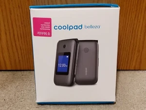 COOLPAD Belleza T Mobile 8GB 4G LTE Flip Phone no SIM Tested Works Bundle EUC - Picture 1 of 22