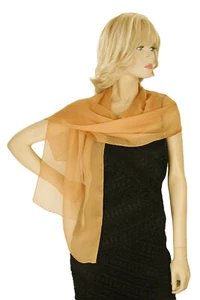 Long Sheer Chiffon Scarf Wrap Shawl Hijab Solid 47 Colors Evening - W178 - Picture 1 of 53