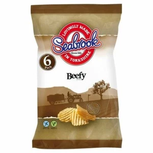 Seabrook Crinkle Cut Beefy Crisps 25g x 6 per pack - Picture 1 of 1